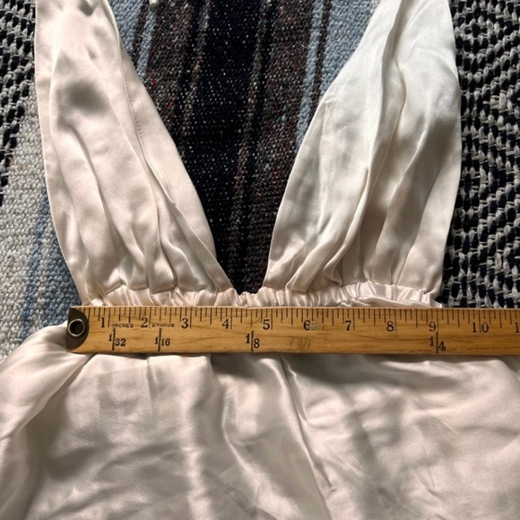 SISTERS THE LABEL Dove Bows Mini Dress - Satin Silk Pearl - Picture 4 of 8